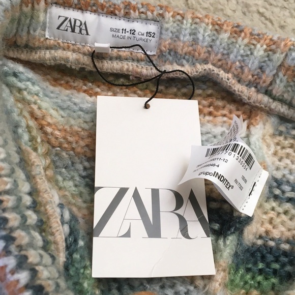 ZARA/“GRANDMA KNIT”MULTI PASTEL STRIPE HANDKNIT PANTS/NWT - Picture 10 of 10
